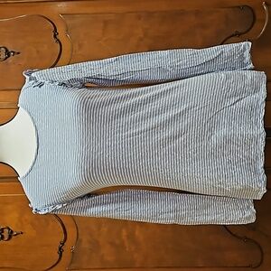 FATFACE ~ Striped ~ Long Sleeved ~ Ruffled Shoulders